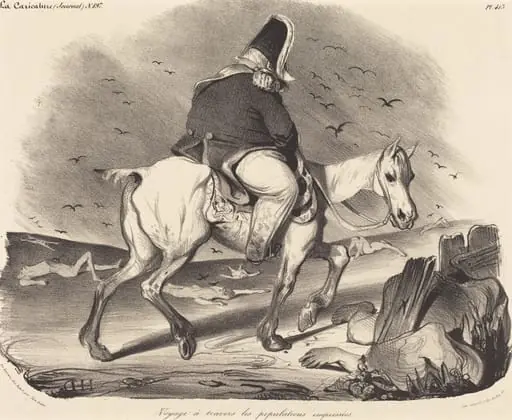 Voyage a travers les populations empressées, by Honoré Daumier