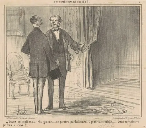 Voyez, cette pièce est très grande ..., by Honoré Daumier