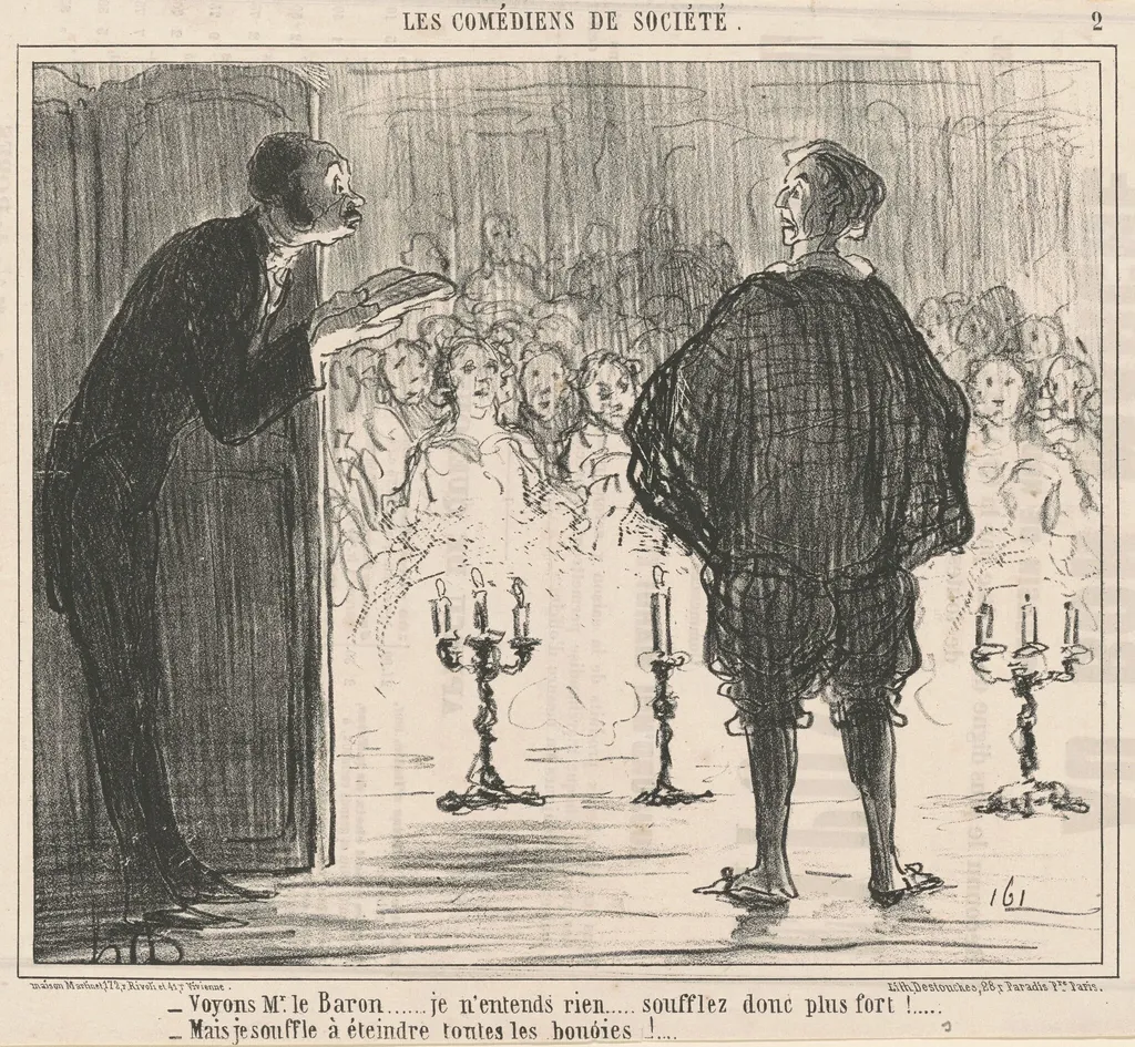 Voyons Mr. le Baron ..., by Honoré Daumier, ink, 1858