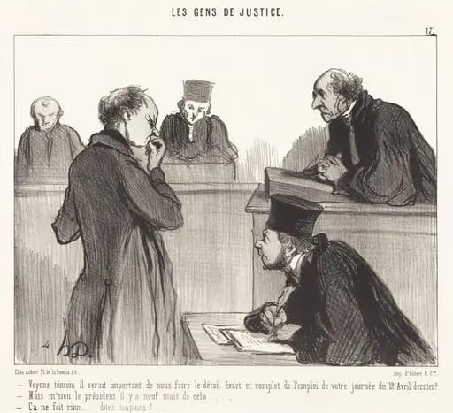 Voyons témoin il serait important de..., by Honoré Daumier
