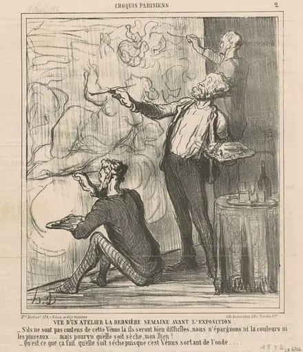 Vue d'un atelier ..., by Honoré Daumier