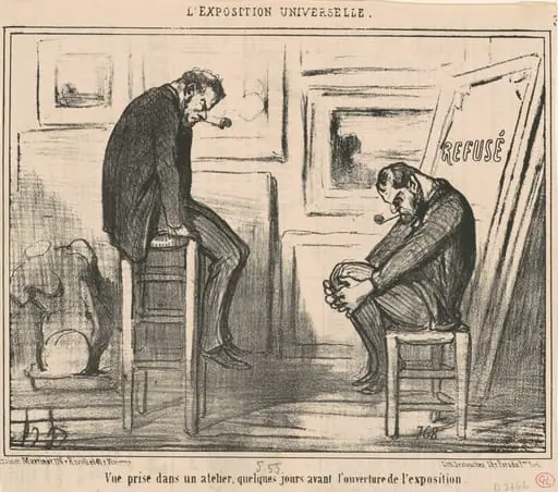 Vue prise dans un atelier ..., by Honoré Daumier