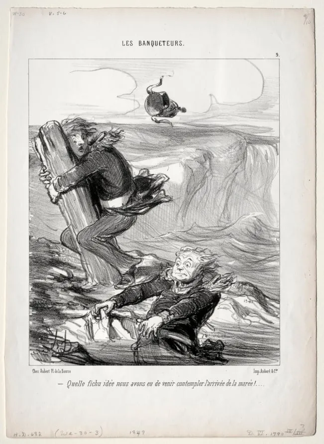 What a stupid idea we had..., by Honoré Daumier, 1849
