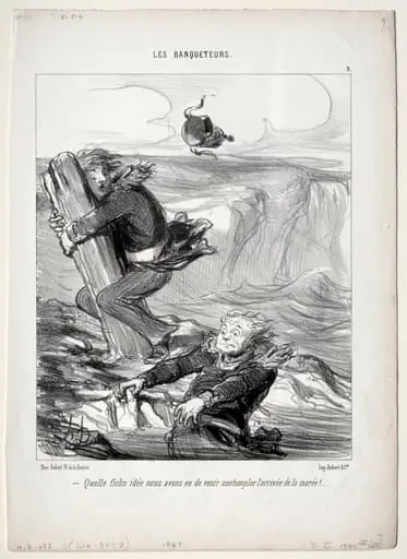 What a stupid idea we had..., by Honoré Daumier
