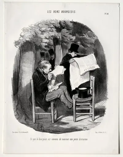 What the bourgeois calls a slight distraction, by Honoré Daumier