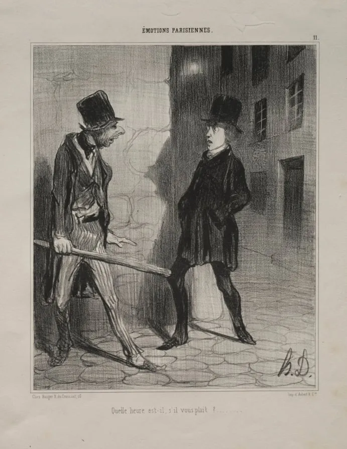 What Time is it, Please?, by Honoré Daumier, 1839