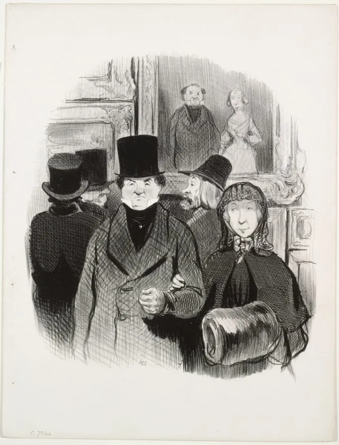 When One's Portrait is Exhibited at the Salon, by Honoré Daumier, 1845