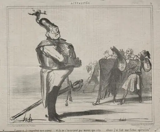 Why are they taking away my money..., by Honoré Daumier