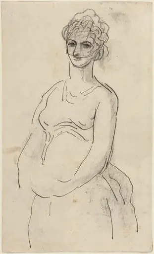 Woman with Veil, by Honoré Daumier
