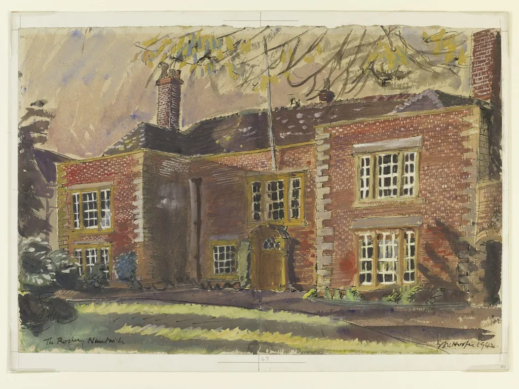 The Rookery, Nantwich, by Hooper, watercolor, 1942