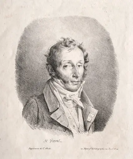 Bust Portrait of Carle Vernet, by Horace Vernet