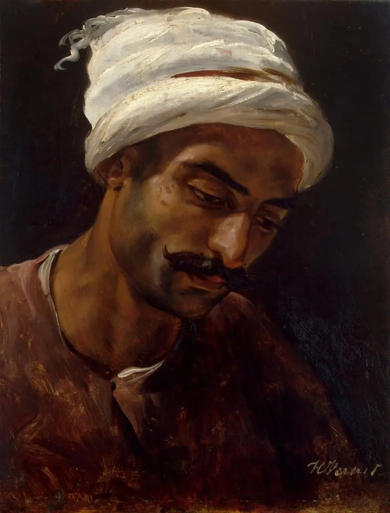 Head of an Arab, by Horace Vernet