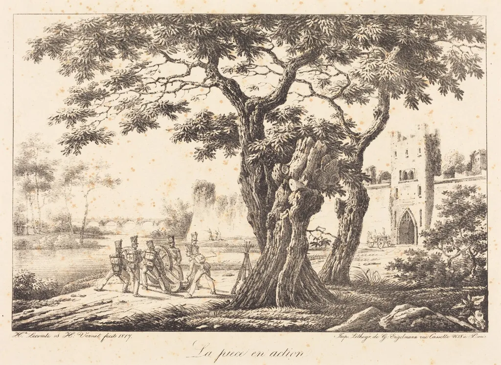 La piece en action, by Horace Vernet, ink, 1817