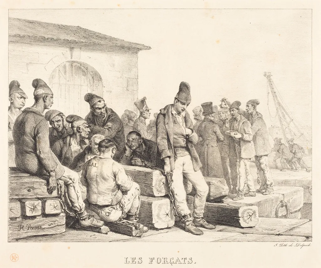 Les Forçats (The Convicts), by Horace Vernet, ink, 1826