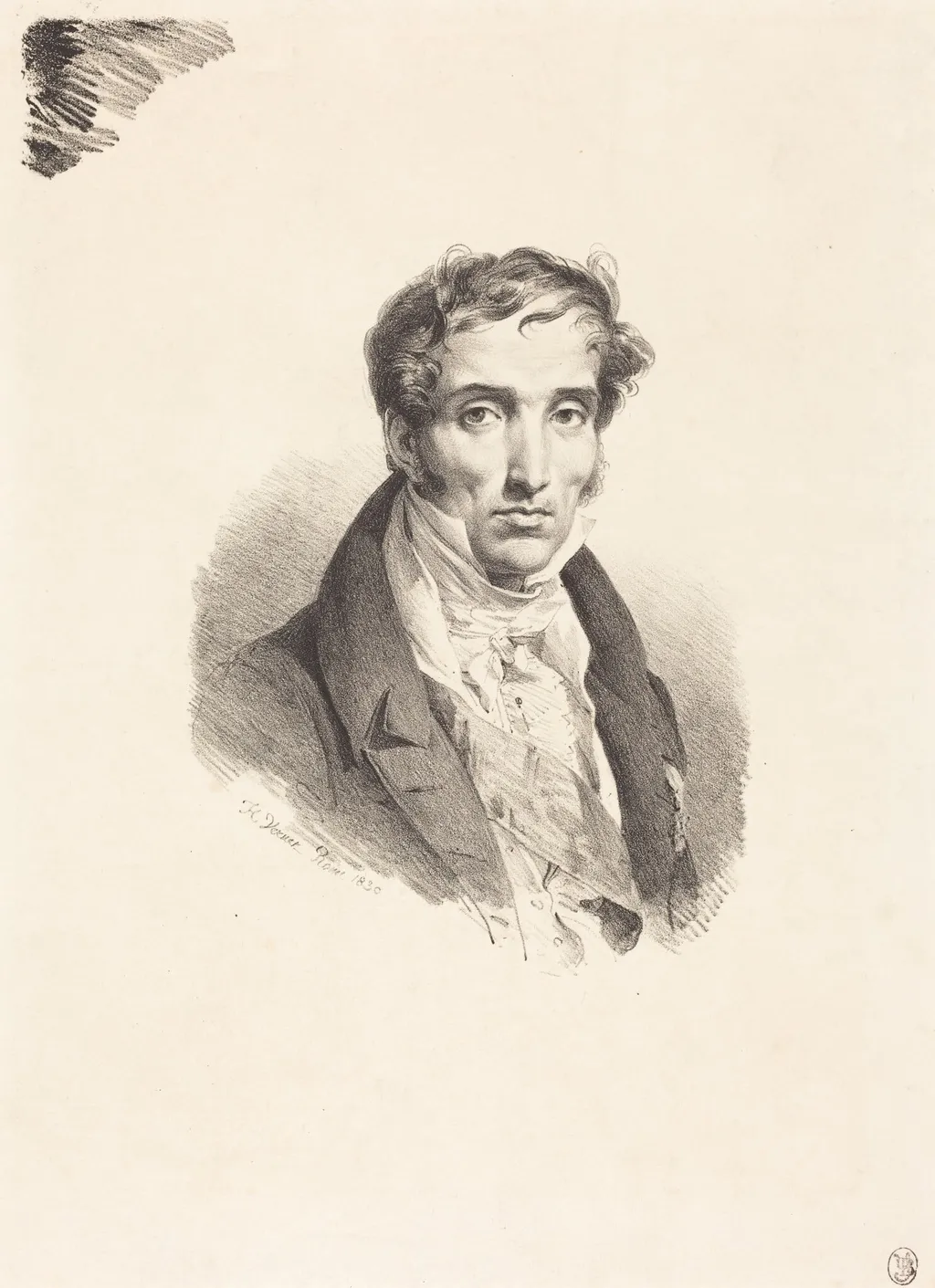 Pierre Guerin, by Horace Vernet, ink, 1830