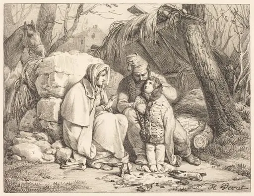 Soldier's Family Encamped, by Horace Vernet