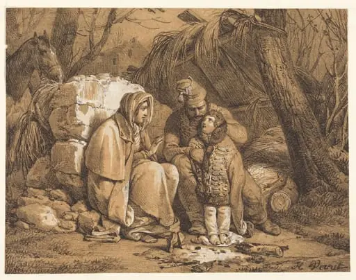 Soldier's Family Encamped, by Horace Vernet