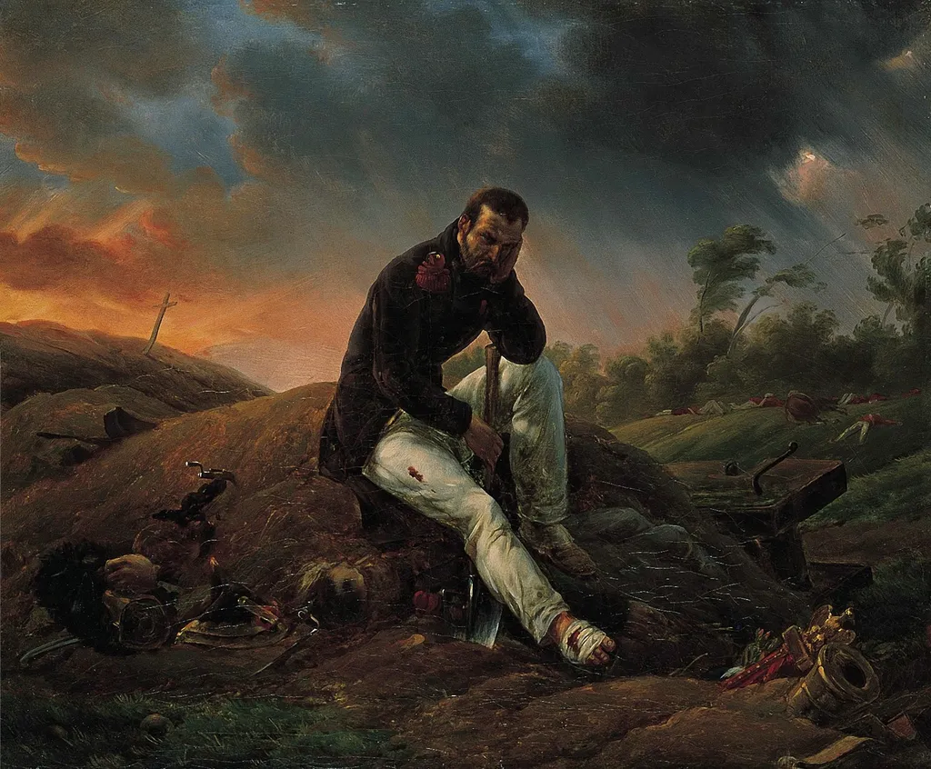 The soldier on the field of battle, by Horace Vernet, oil, 1818