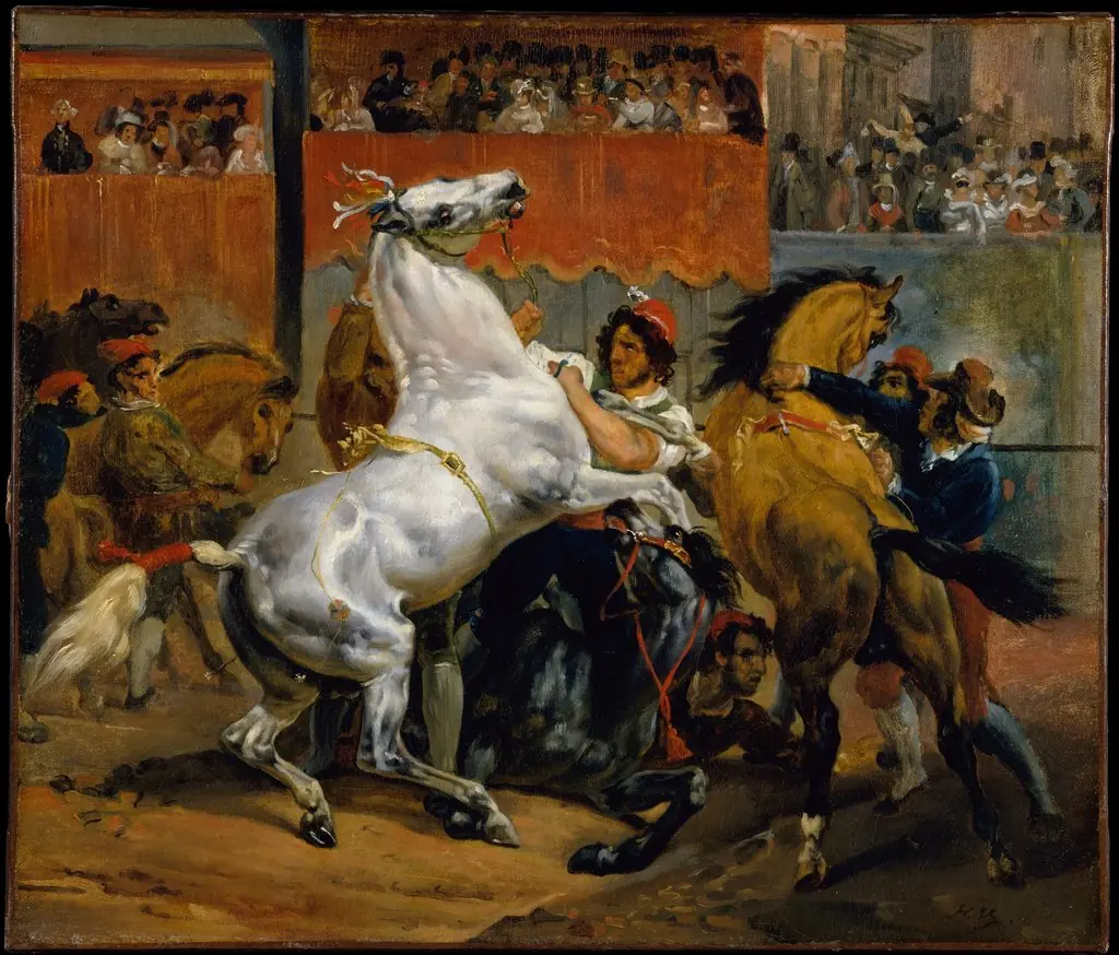 The Start of the Race of the Riderless Horses, by Horace Vernet