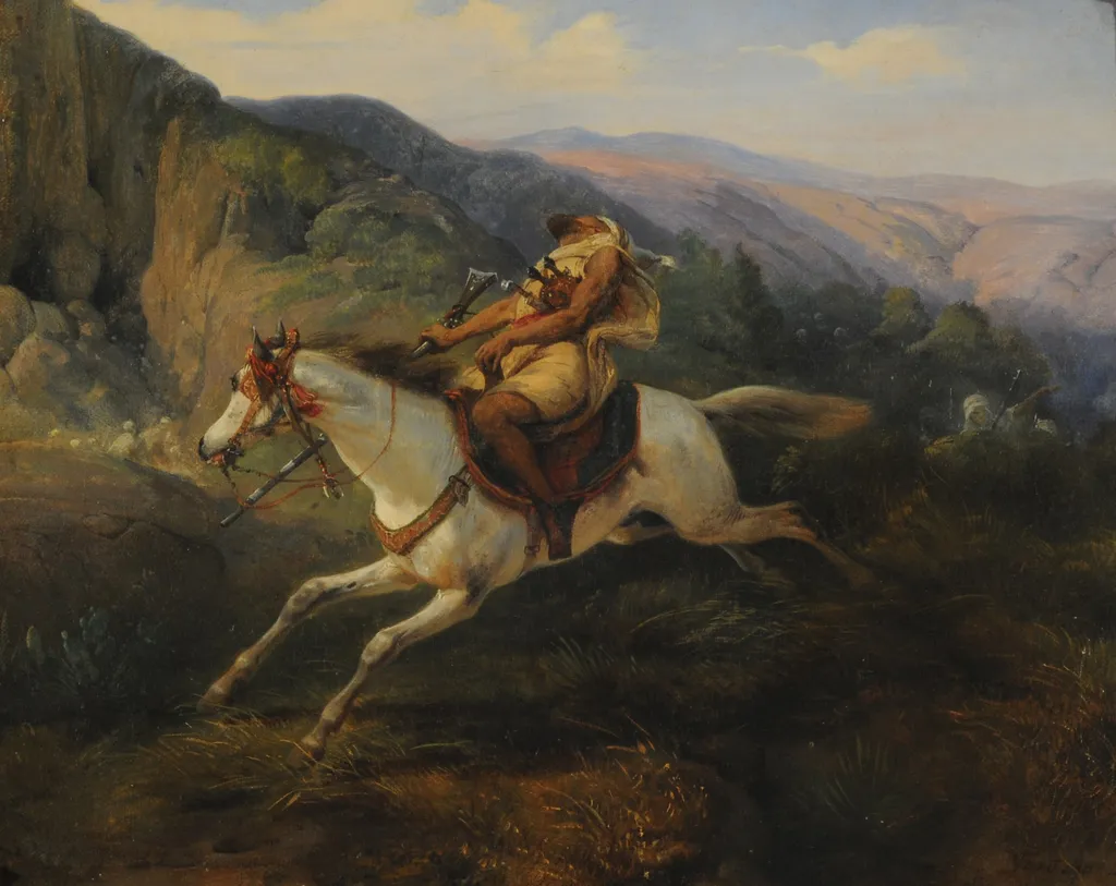 Wounded Arab Soldier, by Horace Vernet, oil, 1845