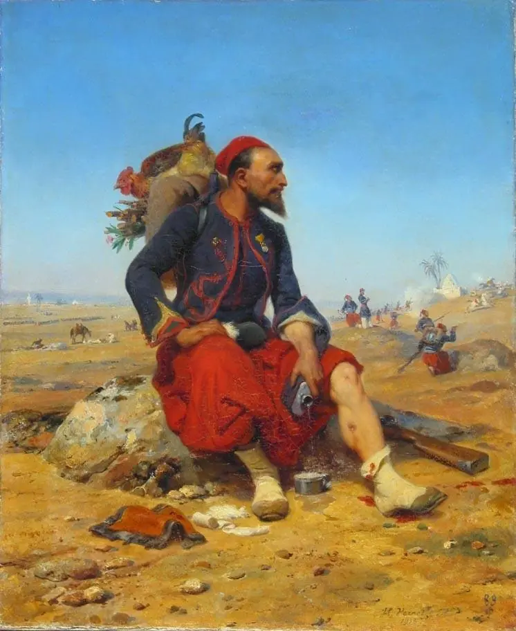 Wounded Zouave, by Horace Vernet