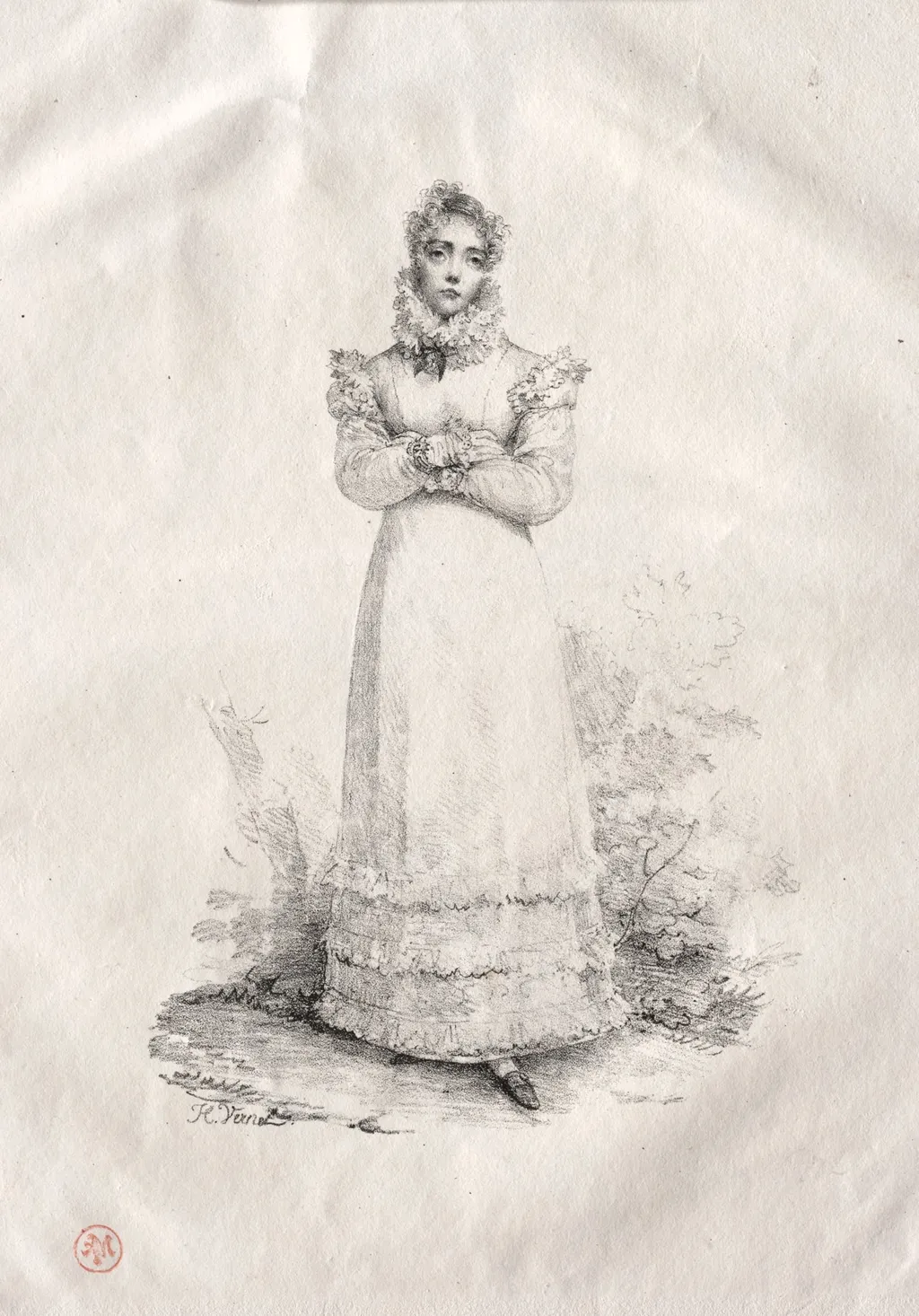 Young Woman Standing, by Horace Vernet, 1804