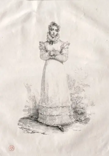 Young Woman Standing, by Horace Vernet