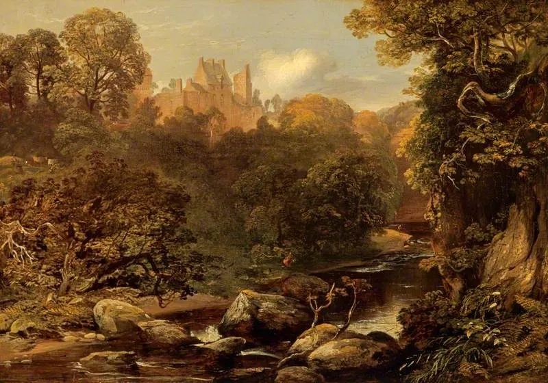 Rosslyn Castle, by Horatio McCulloch, oil, 1843