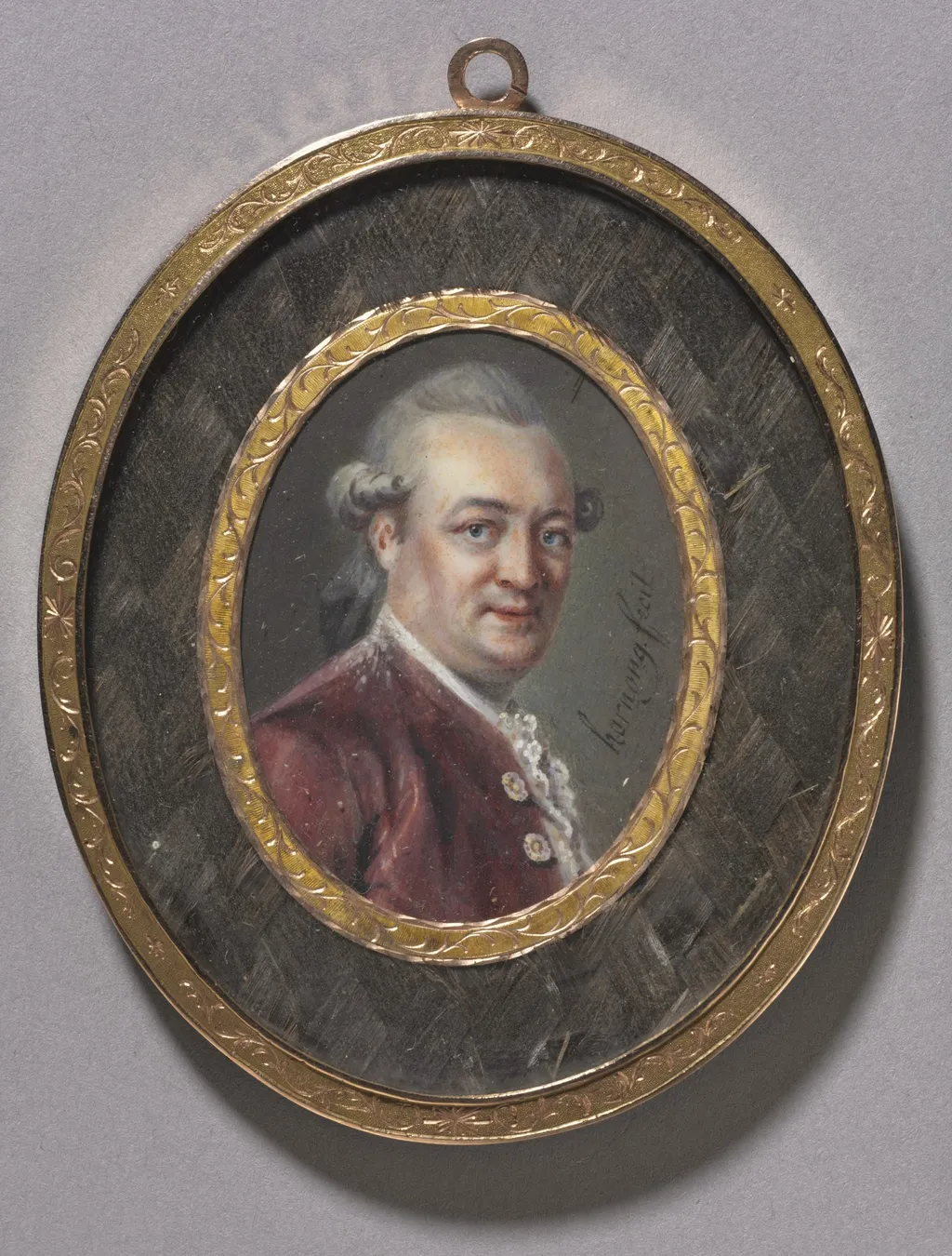 Portrait of a Man, by Hornung, watercolor, 1790