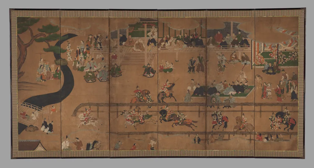 Horse Race at the Kamo Shrine (Kamo kurabeuma zu), unspecified, 1600