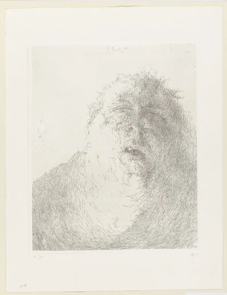 Untitled, by Horst Janssen, ink, 1965