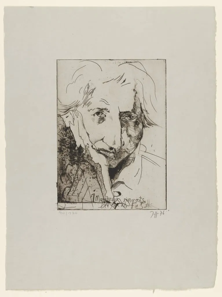 Untitled, by Horst Janssen, ink, 1976