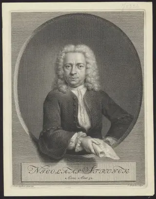 Portrait of Nicolaas Struyck, by Houbraken Jacob, 1750