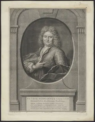 Portrait of Petrus Burmannus, Professor of Humanities, by Houbraken Jacob, 1750