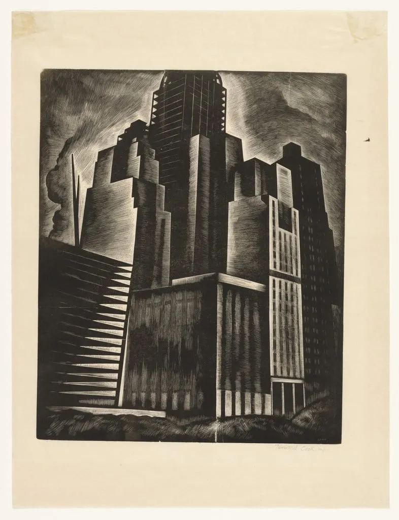 Untitled, by Howard Cook, ink, 1929