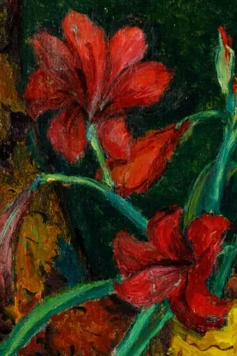 Crini roșii pe fond verde, by Hrandt Avakian