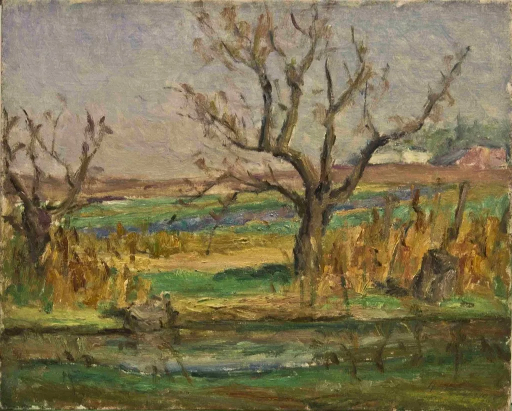 Peisaj din Tei, by Hrandt Avakian, 1965
