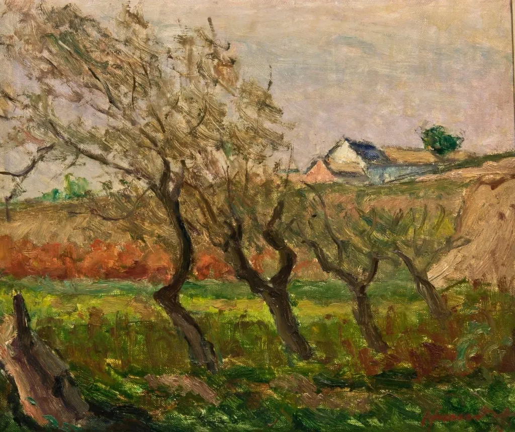 Peisaj din Tei, by Hrandt Avakian, 1950