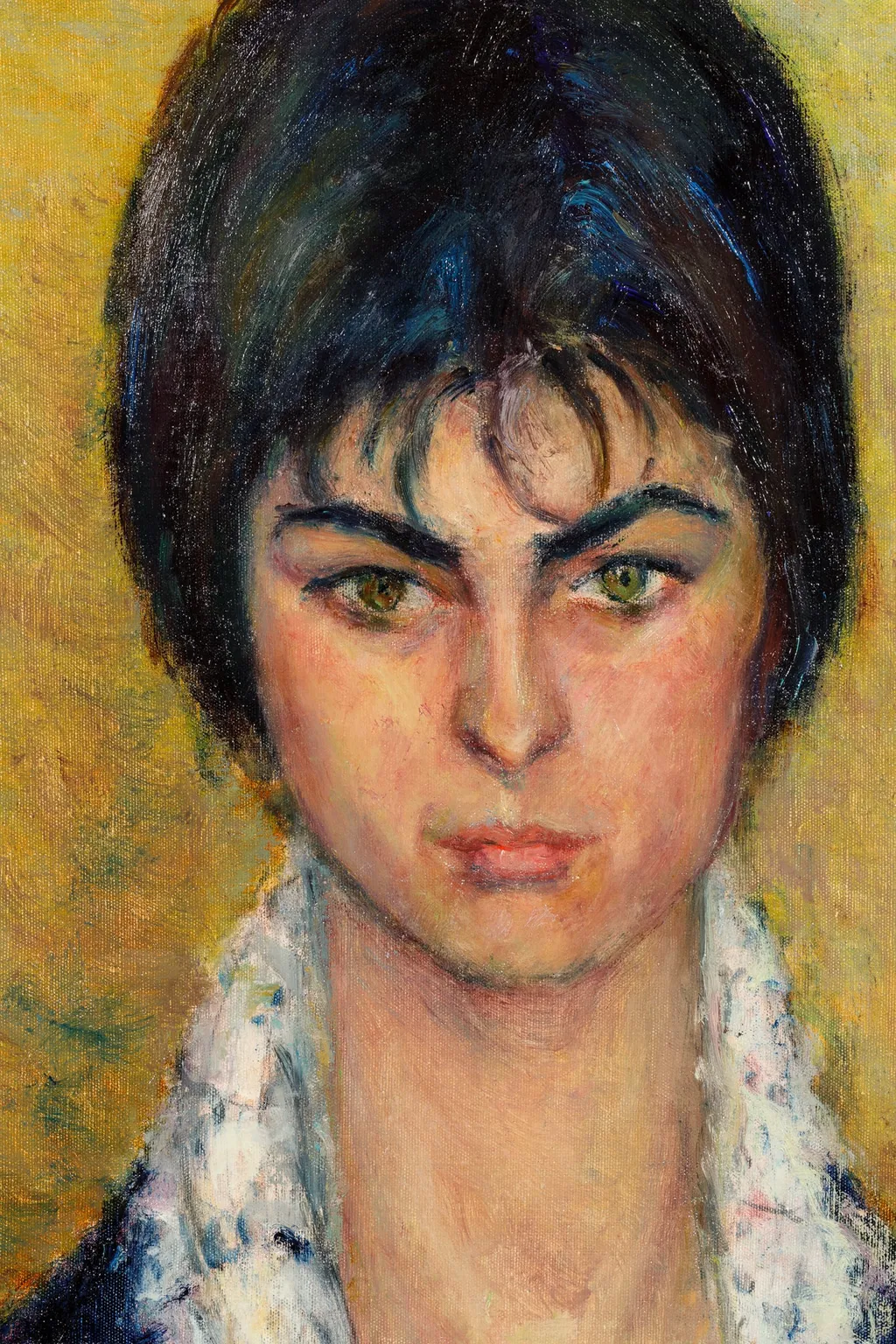 Portret de femeie în albastru, by Hrandt Avakian, unspecified, 1850