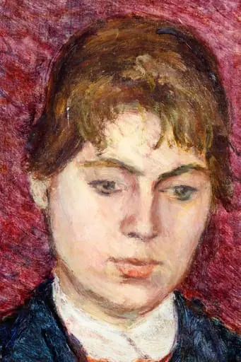 Portret de femeie pe fond mov