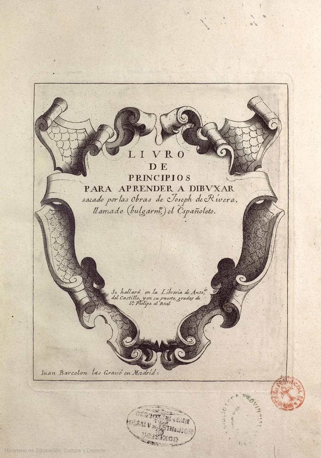 Livro de principios para aprender a dibuxar : sacado por las obras de Joseph de Rívera llamado (bulgarmte.) el Españoleto., by https://hispana.mcu.es/lod/oai:bvpb.mcu.es:488646#ent4, 1750