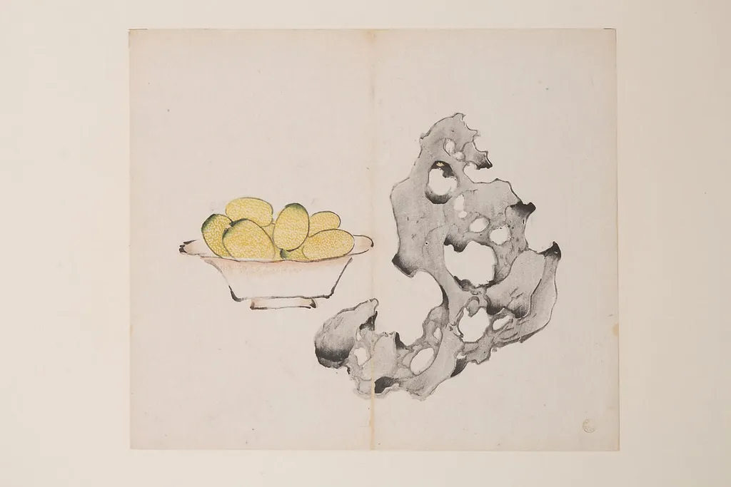 明 胡正言 《十竹齋書畫譜》 四開 木版畫|Page from the Ten Bamboo Studio Manual of Painting and Calligraphy, by Hu Zhengyan, ink, 1633