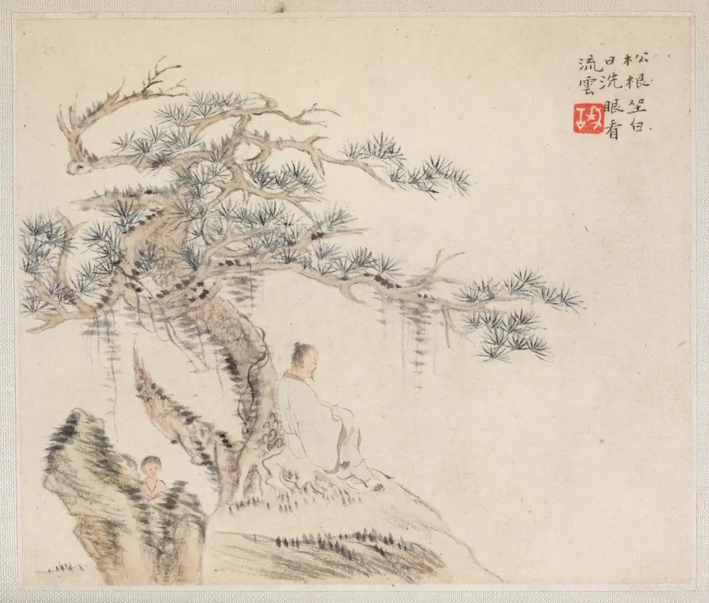 Album of Landscape Painting Illustrating Old Poems, by Hua Yan, unspecified, 1745