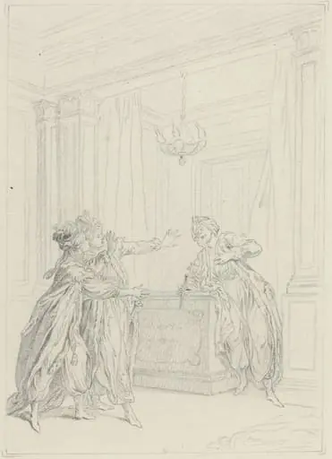 Calmine, quel objet vient Effrayer ma vue?, by Hubert François Gravelot