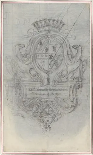 Coat of Arms with Two Eagles, by Hubert François Gravelot