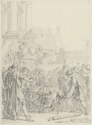 Du plus grand des Romains voilà ce qui vous reste, by Hubert François Gravelot