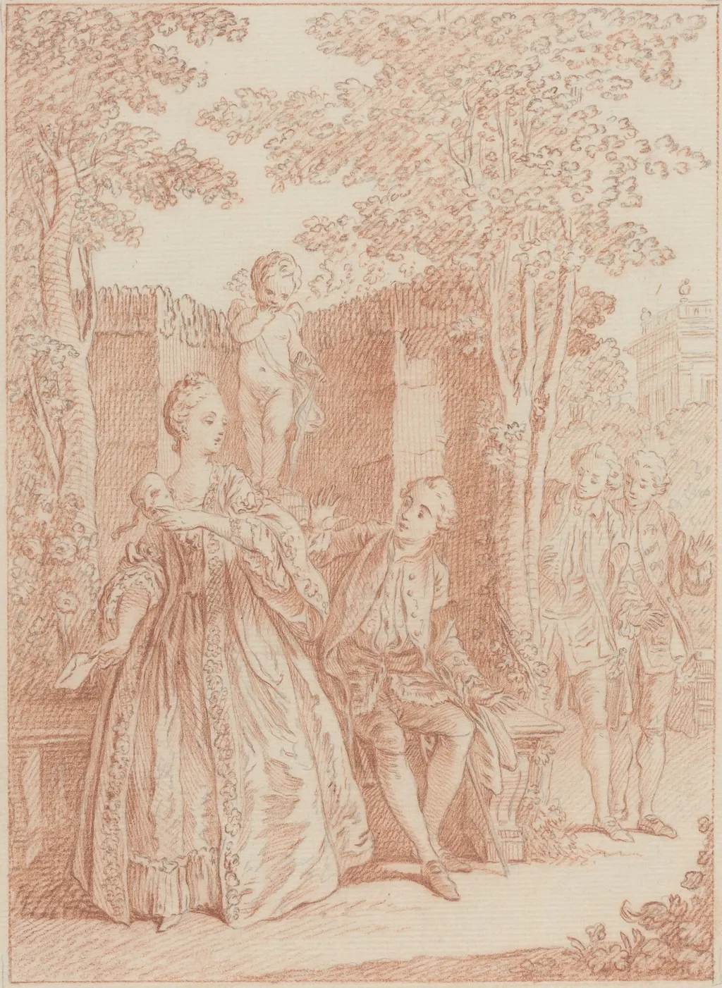 Oui, je la connais Traitre, et je connais ton Coeur, by Hubert François Gravelot, graphite, 1736