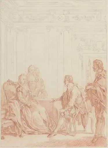 Quoi! Vous servez Valois..., by Hubert François Gravelot