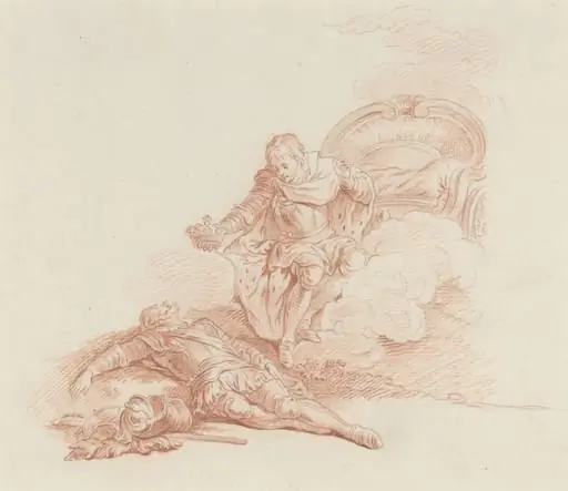 Regne, dit-il, triomphe et sois en tout mon fils, by Hubert François Gravelot