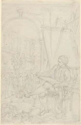 Self-Portrait, by Hubert François Gravelot